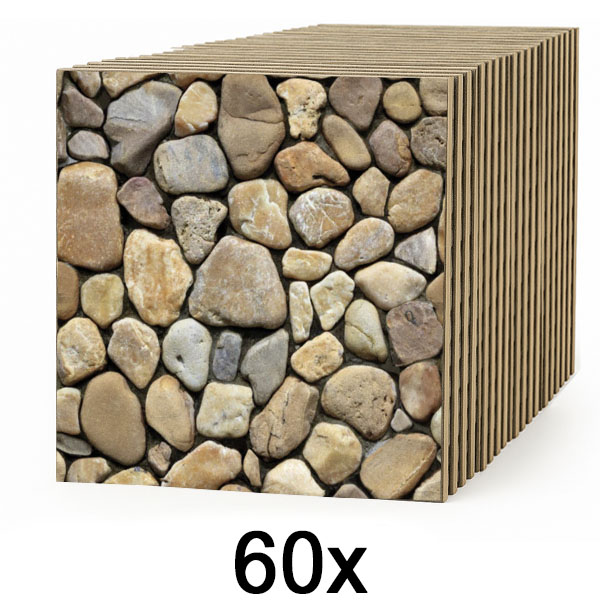 6x 3D zidne pločice sa efektom kamena – odlepi i zalepi | STONEBLOCKS