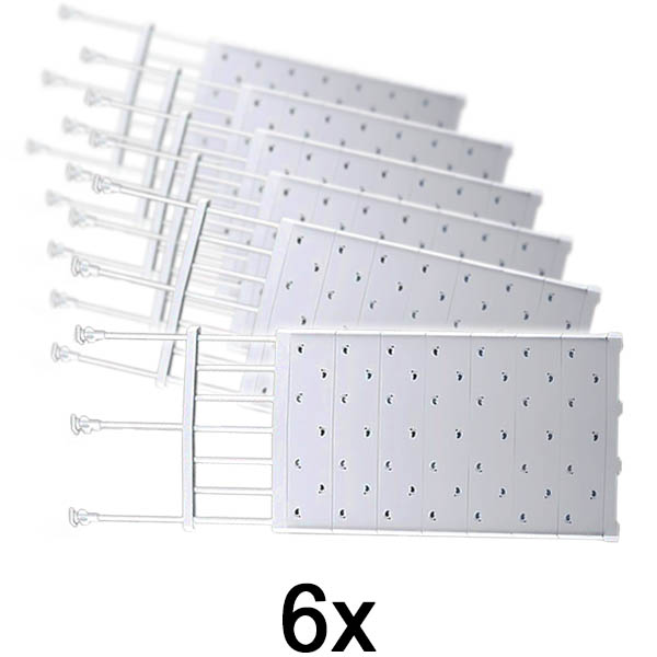 6x Proširiva zatezna polica (48-80 cm, bez bušenja) | SHELFEXPEND