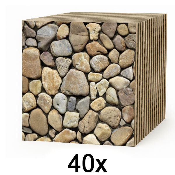 4x 3D zidne pločice sa efektom kamena – odlepi i zalepi | STONEBLOCKS